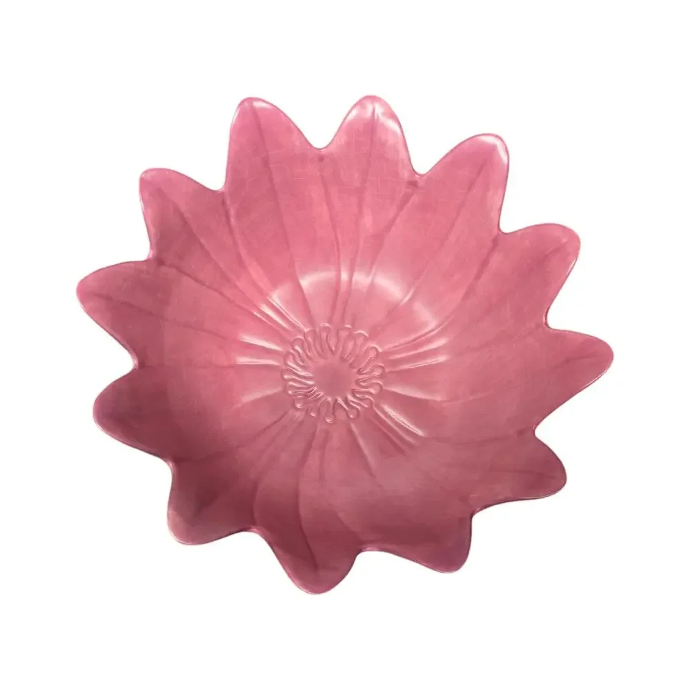 PartyLite Pink Asian Persuasion Lotus Flower Decorative Multi Use Bowl Floral - Picture 2 of 13